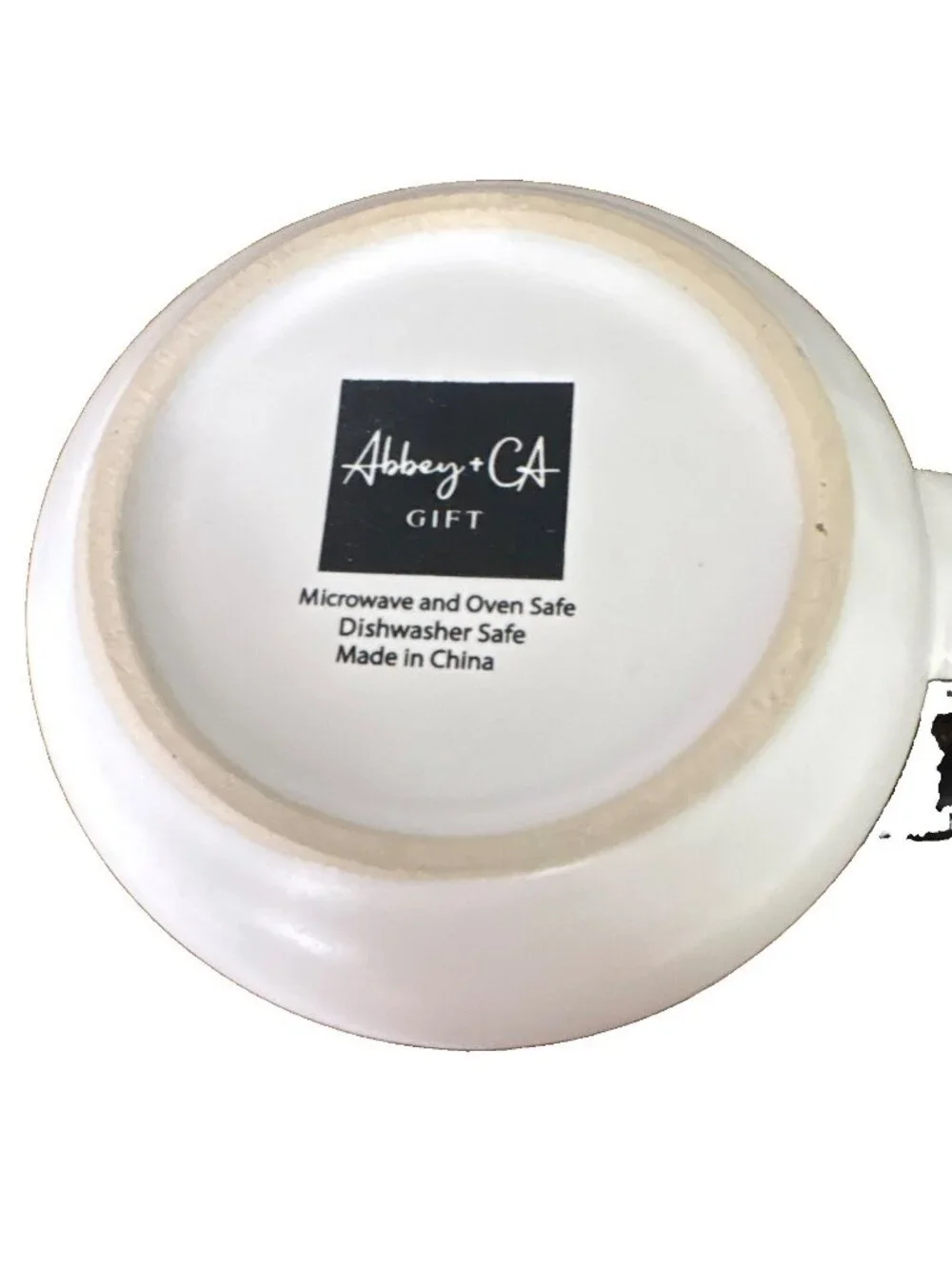 Abbey + CA Man of Strength 15 fl oz Ceramic Mug Black/White Microwave Safe